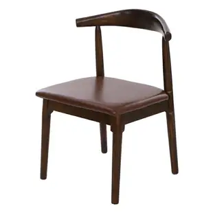 餐椅 實木餐椅書桌椅家用牛角椅北歐簡約會議辦公椅靠背餐廳椅子