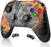 REDSTORM Switch Controllers for Nintendo Switch, Switch Pro Controller, Wireless Switch Controller with Dual Vibration/6-Axis Motion Control for Nintendo Switch Lite/OLED, Red Dragon