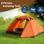 Portable Outdoor Lightweight Hiking Backpacking Camping Waterproof Tent Orange