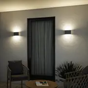 Sierra Square Up/Down LED Wall Light in Dark Grey/White/Black