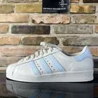 Mens 12 - Adidas Superstar 82 GZ4836 Cloud White Sky Tint Off White Sneakers