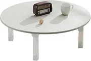 Japanese Folding Round Table for Room Bay Window or Tea Space,Low Coffee Table, Dining Table, Small Desk, Household Table