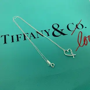 【Lydia代購】TIFFANY & CO. 蒂芙尼 925銀項鏈女士時尚ins簡約心形交叉字母結合銀吊墜