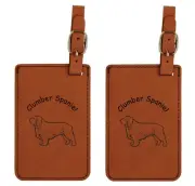 L2152 Clumber Spaniel Luggage Tags 2Pk FREE SHIPPING 200 Breeds Available