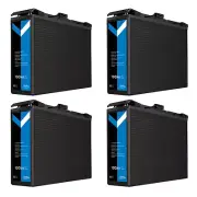 4PCS 12V 100Ah Slim Lithium Battery LiFePO4 Replace SLA AGM BMS Camping Power