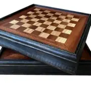 Chess & Checkers Hardwood Board with Storage, Man Cave, Retirement Gift, Unique