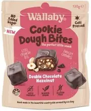 Wallaby Cookie Dough Bites Double Choc Hazelnut G/F 130g