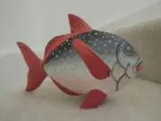 Wooden Fish Artsy Handpainted Island Folk Art from Old Town Art Fair $250 Value