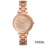 FOSSIL 沉醉晶鑽氣泡小秒針女錶(ES4438)-玫瑰金/36MM