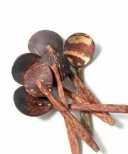 Coconut Shell Spoon Natural Kitchen Tool Cooking Utensil Equipment Handmade SLKR