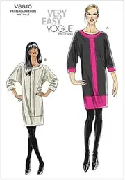 [VOGUE PATTERNS] V8610 Misses' Dress, Size BB (8-10-12-14)