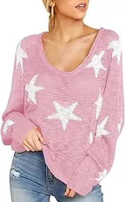 [Ceuplon] Womens Off Shoulder Sweater Batwing Sleeve Loose Oversized Pullover Lightweight Knit Jumper