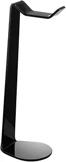 iplusmile Headphone Stand Rack Premium Acrylic Headset Holder for Desk Flat Base Supports All of Headphones Organizes Cords Bags and More Black