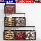 Wall Mount Storage Rack Kitchen Spice Racks Condiment Basket Bathroom Organizer
