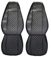 Black Seat Covers PU Leather for SCANIA R from 2006 to 2020 year