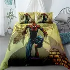 Linen Spiderman Wall Doona/Duvet/Quilt Cover Set Single/Double/Queen/King Bed