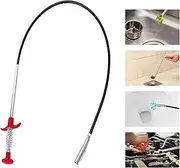 TORMEN 35.4 Inch Flexible Drain Claw Grabber Tool, 90 cm Stainless Steel Retriever for Shower Drains, Toilets, and Sink Clogs – Durability Easy-to-Use Pickup for Cleaning Industry and Home Use