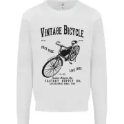 Vintage Bicycle Cycling Cyclist Retro Bike Kids Sweatshirt Jumper