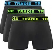 [TRADIE] Men's Bamboo Fitted Trunk 3-Pack Mens Underwear, Soft, Comfortable, Breathable Mens Underwear, Boxer-Brief