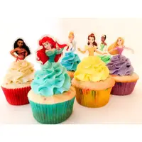 在飛比找蝦皮購物優惠-⭐高雄現貨⭐ 迪士尼公主插牌(7款) 特殊造型杯子蛋糕裝飾 