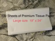 100 SHEETS~20”x 24”White Tissue Paper