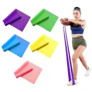 5 Pack Resistance Bands Elastic Exercise Bands Set For Yoga Pilates Strength
