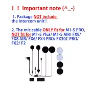 M1-S Pro Hard/Boom+Soft Mic Speaker Cable For Moto Bluetooth Helmet Intercom 2KM