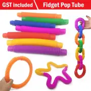 24Pack Fidget Pop Tubes Sensory Toys Pipe Stretch Sensory Toys for Stress Relief