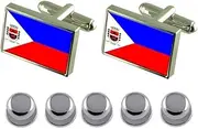 [Select Gifts] Shirt Dress Studs Guapimirim City Rio de Janeiro State Flag Cufflinks
