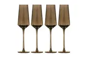 4PK Tempa Jaxon Geometric Espresso Champagne Drinking Serve Glass Glassware 26cm
