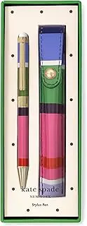 Kate Spade New York Stylus Pen for Touch Screens, Metal Ballpoint Pen with Black Ink and Storage Pouch (Sunny Day Stripe)