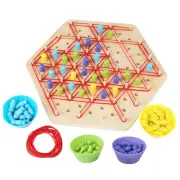 Chain Triangle Chess Game, Engaging Triggle Rubber Band Strategy Game for Kids