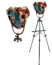 Nautical Adjustable Floor Spot Search Light With Steel Tripod Stand Home Decor