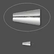 Bead End, 72 Silver Plated Brass 6.5x4mm Cone End Beads Use with MEMORY WIRE *