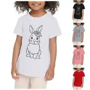 Girls Undershirts Tops Kids Bunny Shirt Toddler Boys Girls T Shirt Kids Cute