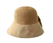 C62 Ladies Korean Bucket Hat Embroidered Bow Sun Hat Beach Sunscreen Fisherman Hat Leisure Sun Hat Holiday Travel Hat