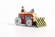 Small Bulldozer. Tin Toy / retro / clockwork toy vehicle