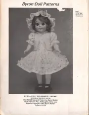 Byron Doll Pattern BY 53 JDK 221 Googly "Betsy" 12 1/2 Doll Pattern 1982 uncut
