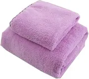 3-Piece Towel Set Ultra Soft & Absorbent Bathroom Towels，Purple#1