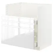 METOD / MAXIMERA base cab f TALLSJÖN sink, white/Voxtorp high-gloss/white, 80x60 cm