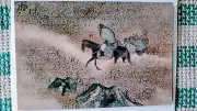 5 X 7 NOTE-CARD/ENVELOPE YOSEA BUSON TRAVELING COLD FOREST JAPAN.