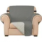 Subrtex Reversible Sofa Slipcover Quilted Couch Cover,XL Chair,Light Grey