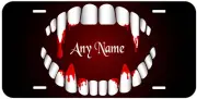 Vampire Teeth Any Name Personalized Novelty Car License Plate