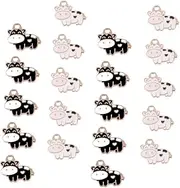 [COHEALI] 20pcs Cartoon Cow Diy Pendant Charm Jewelry Accessories for Diy Bracelets Necklaces