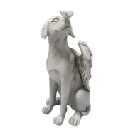 Pet Dog Statue Memorial Grave Marker Antique Stone Resin Garden
