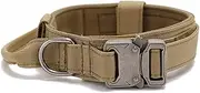 Tactical Adjustable Dog Collar Military Heavy Dog Collar with Handle No-Pull Water-Proof Dog Collar for Medium Large Dogs Hunting Trainning Outdoors