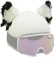 Decorative Animal Plush Helmet Cover,Helmet Wrap Helmet Accessories - Elastic Washable Helmet Cover Helmet Decoration for Ski Snowboard Skateboard