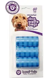 NEW Bono Fido Dog Waste/Poo Bag - 3 Roll Pack - Assorted Colours - SPECIAL (ND)