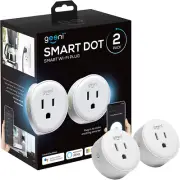 DOT Smart Wi-Fi Outlet Plug, White, (2 Pack) – No Hub Required – Works with Amaz