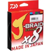 Daiwa J Braid Grand x8 - 300m Multi Colour - 15LB - RRP$69.99!- FREE POST